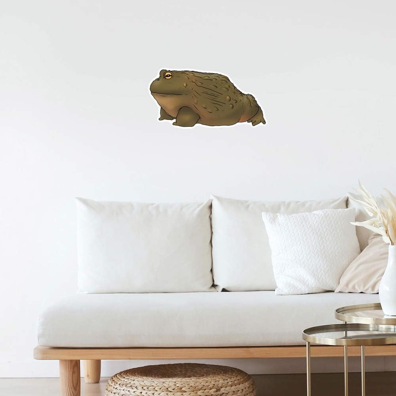Extra Large 460mm 'African Bullfrog' Permanent Sticker Decal for Cars/Windows/Bins/Walls
