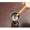 Cogit Incense Burner Ash Candelabra Cleaning Stick, Gold, Total Length