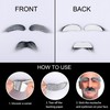 Koonfan Grey Old Man Mustache and Eyebrows Grandpa Costume Fake