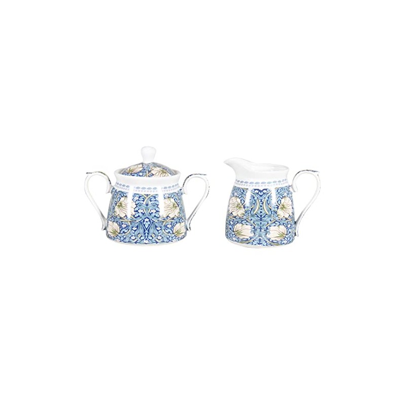 PNC William Morris Blue Sugar and Creamer Set