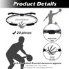 20 Pieces Basketball Bracelets Basketball Charm Rope Bracelet Players Basketball