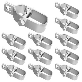 Yauhar 12Pcs Electric Fence Tightener, Heavy Duty Silver Galvanised Inline Wire Ratchet Tensioner for Tensioning Cable Farm, Fence, Home (120mm/4.7”)