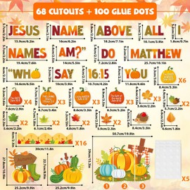 Fall Bulletin Board Decorations Jesus Names Pumpkin Cutouts Christian Autumn Thanksgiving Bulletin Board Religious for Kids Preschool Chalkboard Wall Fall Party Decor Sunday School Church