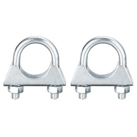 uxcell Muffler U-Bolt Clamps for 25mm(1") Diameter Exhaust Tail Pipe, 2pcs Exhaust U Clamp Saddle Type U-bolt Clamps