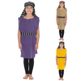 Charlie Crow Jacob Shepherd Innkeeper Costume for Kids one size 3-8 Years. (Purple)