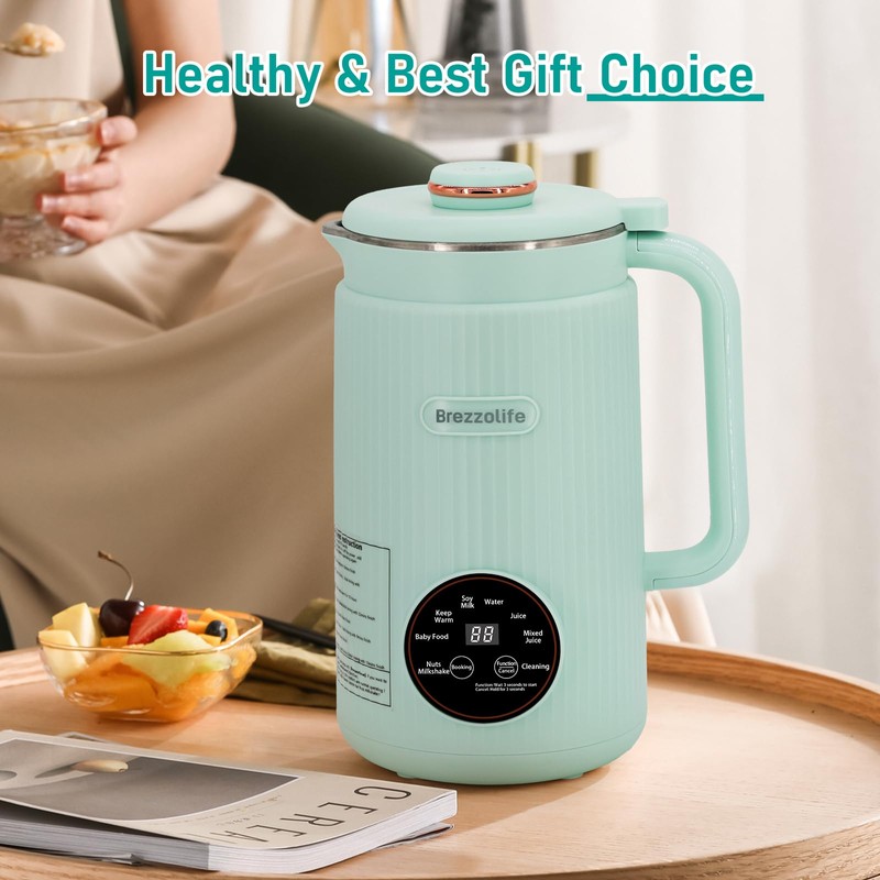 Nut Milk Maker,40oz Large Capacity Stainless Steel Automatic Soy Milk