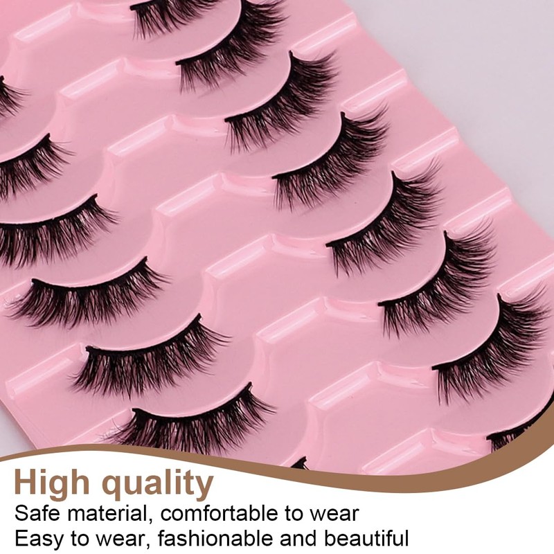 OUDQFCJ False Eyelashes Natural Eyelashes Cat Eye Eyelashes Natural Look