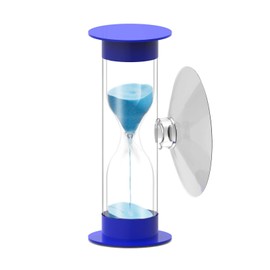 Hourglass Sand Timer 3 Minute with Suction Cup,Unbreakable Sand Watch 3 Min Sucker,Small Blue Sand Clock 3 Minute,Plastic Hour Glass Sandglass Timer for Kids,Games,Classroom,Toothbrush