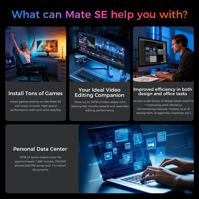 Beelink Mate SE-A 80Gbps USB-C Docking Station for SER8/SER9 PRO