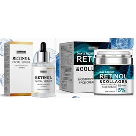 Retinol set 2pcs, Skin care set with Face Serum & Cream