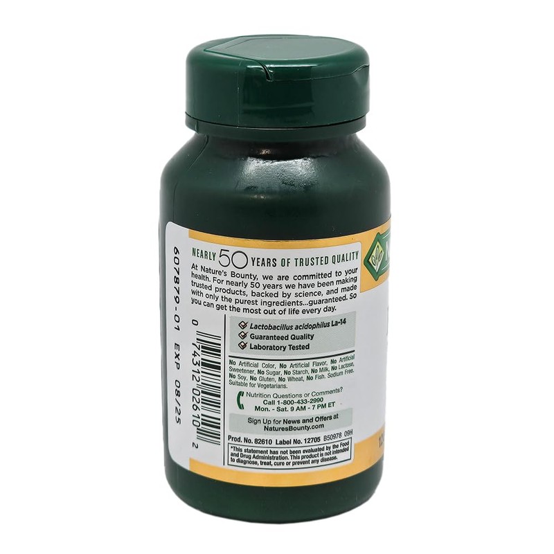 Nature's Bounty Probiotic Acidophilus Tablets, 120 tablets