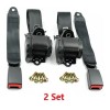 C-HORSE 2 Retractable 3 Point Safety Black Seat Belt Straps