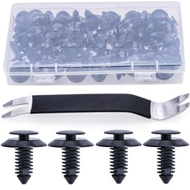 Rexka 51pcs Door Trim Panel Retainers Clips Fastener for Ford N801925-S Lincoln Mercury Bronco F150 Mustang F-250 F-350 - Multipurpose Auto Trim Body Remover