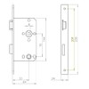 ABUS - Mortice Lock for WC Doors ES WC L