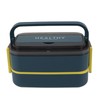 Double Layer Bento Box 316 Stainless Steel Compartment Portable Lunch
