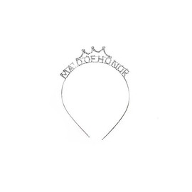 Silver Rhinestone Maid of Honor Headband Bachelorette Bridal Shower,Bachelorette Party Metal Rhinestone"Bride to Be""Maid of Honor""Bridesmaid" Party pop up Wedding