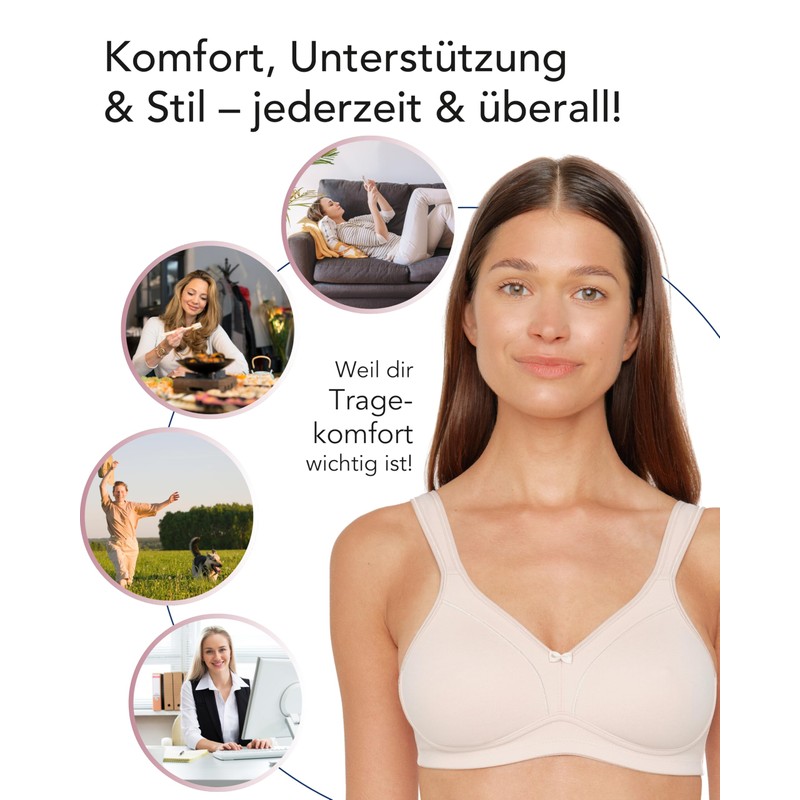 Susa Ladies’ Underwire-free bra, 7077 (7184 - Bh) - navy