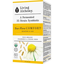 Living Alchemy Your Flora Comfort, Helps with Bloating and Gas, 60 Capsules