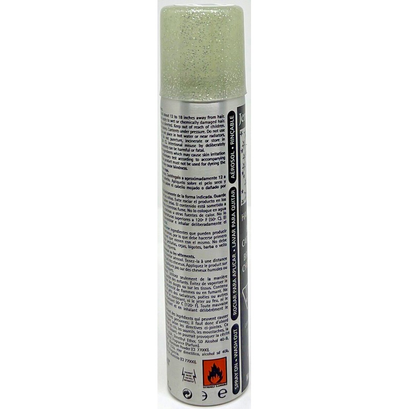 JEROME RUSSELL HAIR AND BODY GLITTER SPRAY SILVER 2.2 OZ