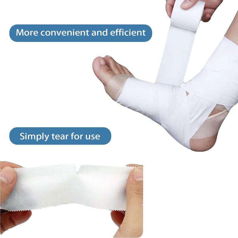 Athletic Tape White Sports 1.5 Inch 30 Feet Tearable Support