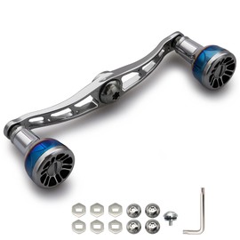 HEIGHTEN V2.0 4.1/4.5 inches (105/115 mm) Bait Reel Handle Aviation Aluminum Shimano Daiwa Abu Garcia Universal Engn Series (Gunmetal, V2.0-115mm) (0066)