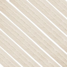 Realm White Pencil Pleat Curtain Header Tape, Detachable Curtain, Sizes 25mm 1 Inch, 50mm 2 Inch, 75mm 3 Inch (1" Cream 4m x 2 Pieces)