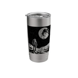 Astronaut Moon Space Artwork Planets Galaxy Exploration Stainless Steel Insulated Tumbler
