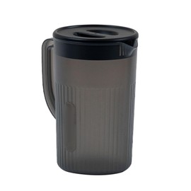 Plastic Pitcher, Cold 2.7L High Temperature Resistant Large Capacity Durable with Lid for Tea Drink (Black)
