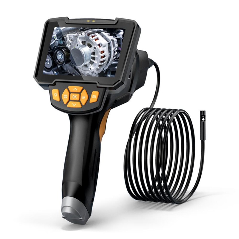 Handheld Industrial Endoscope, 4.3-inch High-Clear Screen Borescope Camera with Light,