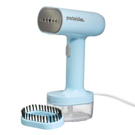 Proctor Silex Compact Travel Iron & Garment Steamer for Clothes, Ready in 45 Seconds for 7 Minutes of Continuous Use, Portable and Lightweight, Vacation Essentials, 1200 Watts, 120 ml Water Tank, Blue