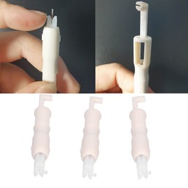 3 Enhebradores de Agujas para Máquina de Coser, Insertadores, Herramienta para Enhebrar Ancianos, Cambiador de Agujas, Dispositivo de Costura de Plástico, la Mayoría de Máquinas