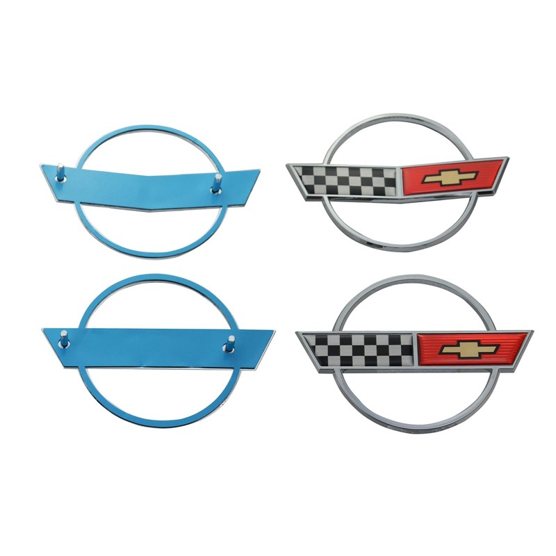 C4 Corvette Front Nose Emblem Plus Gas Fuel Lid Emblem