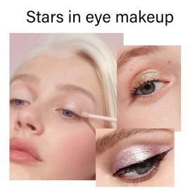 Long-Lasting Waterproof Metallic Liquid Glitter Eyeshadow - Highly Pigmented Matte Shimmer - Sparkly Eye Shadow with Easy-to-Blend Eyeliner Pen