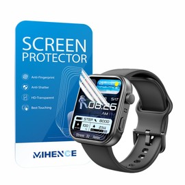 MIHENCE Screen Protector Compatible for TOZO S6 Smartwatch 1.85", PET HD Protective Film for S6 1.85'' Smartwatch (6 PCS)