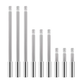 9 x Magnetic Bit Extension 1/4 Inch Hex-Shank Bit Holder Long Bit Holder Magnetic Quick Change Bit Holder for Cordless Screwdriver Manual Screwdriver