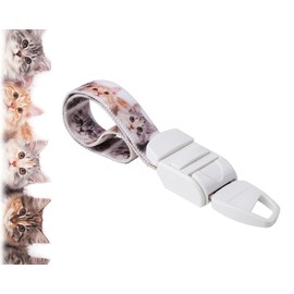 ROLSELEY White Medical Nurse Tourniquet with CUTE CATS & KITTENS Pattern with ABS Plastic Buckle Latex Free Elastic Band Perfect for Doctors, Nurses, Students and Paramedics