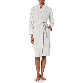 N Natori Women's 42 Inch Terry Robe, Heather Grey, X-Small