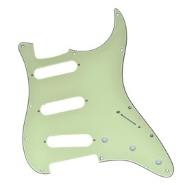 KAISH 11 Hole ST/Strat Style Pickguard SSS Pick Guard for USA/Mexico Stratocaster/Strat Mint Green 3 Ply