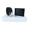 Laura Biagiotti Mens Gift Box Leather Belt and Wallet, black