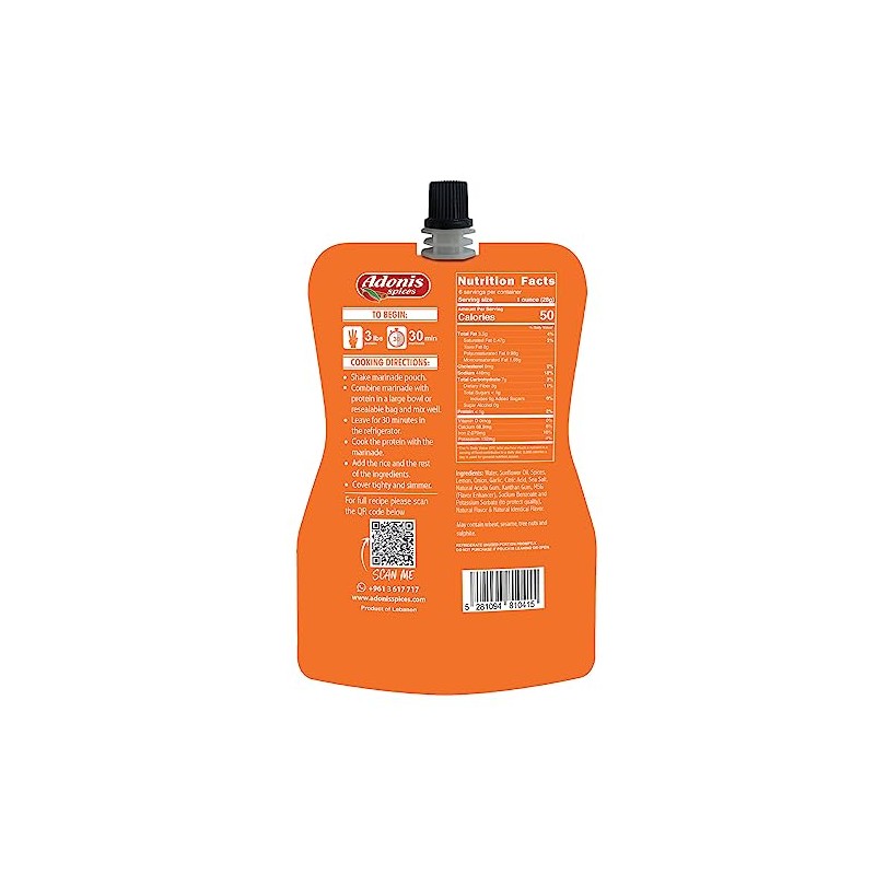 Adonis - Chicken Kebab Quick Marinade, 6 oz (170g), Ready