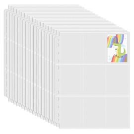 Trading Card Sleeves, 360 Pockets Trading Cards Photocard Sleeves Double-Sided Scrapbook Trading Card Accessories for Collecting All Types of Cards (20 Pages)