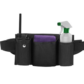Tool Pouch, Waist Tools Bag Belt, Bottle Holster, Heavy Duty Working Tool Apron for Janitorial, Custodial, Housekeeping, Cleaning (G)