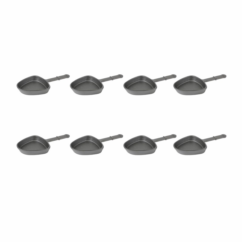 HAWOK Pre-seasoned Triangle Shape Mini Raclette Grill Pans, Barbecue Cheese