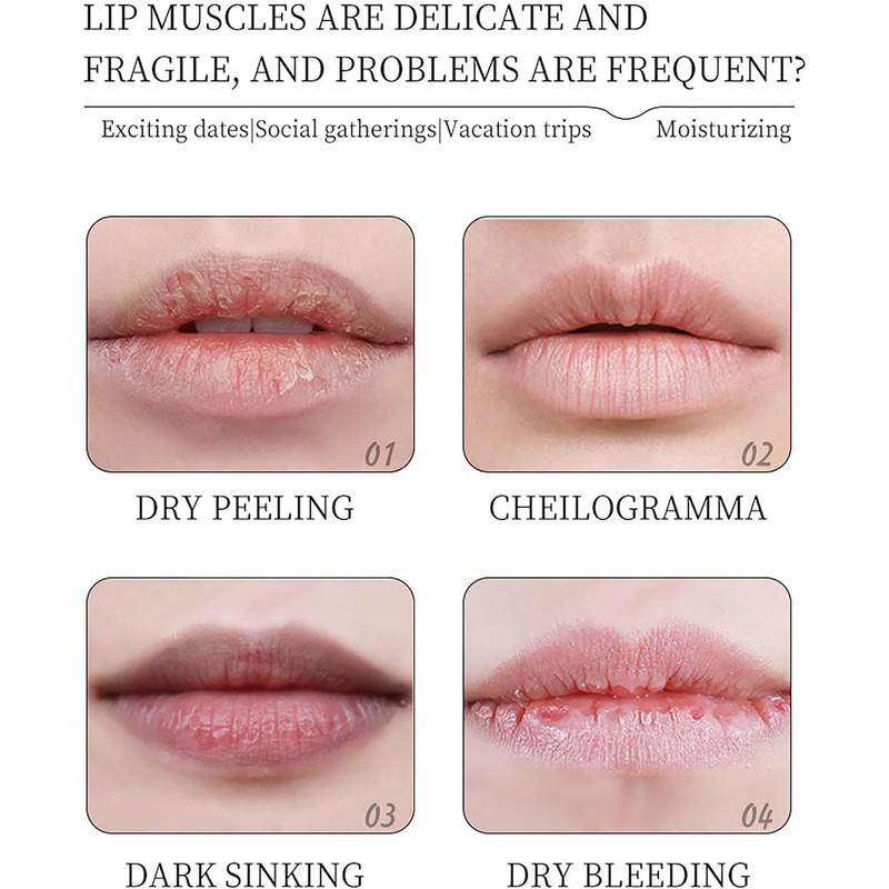 8PCS Mini Bálsamo de Labios y Máscara de Labios,Hidratante para