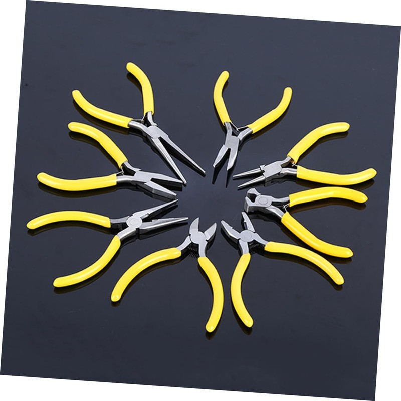 COHEALI 8Pcs Mini Pliers Steel Needle Nose Jewelry Repair Tools