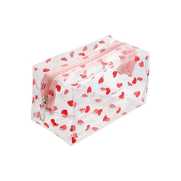 Pack of 2 Cosmetic Bags Transparent PVC Transparent Storage Case