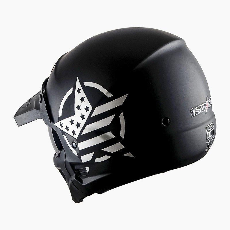 1Storm Motorcycle Full Face Helmet Open Face Helmet with Smoked