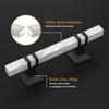 Lepatape 10 Pack 3 Inch White Marble Cabinet Pulls, Black