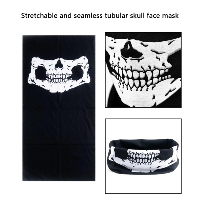 DTOL Skull Balaclava Bandana Bike Motorcycle Helmet Neck Face Mask