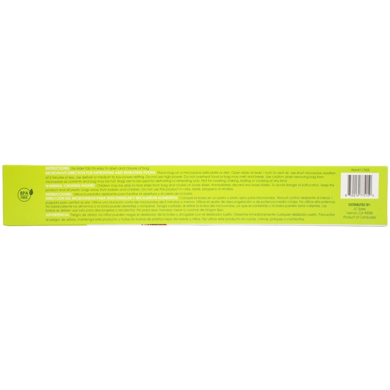 BPA Free Storage Bags (2-Gallon Easy Zipper, 2 PACK)